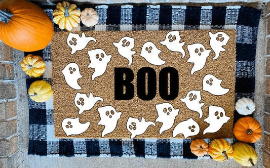 Halloween Ghosts Door Mat