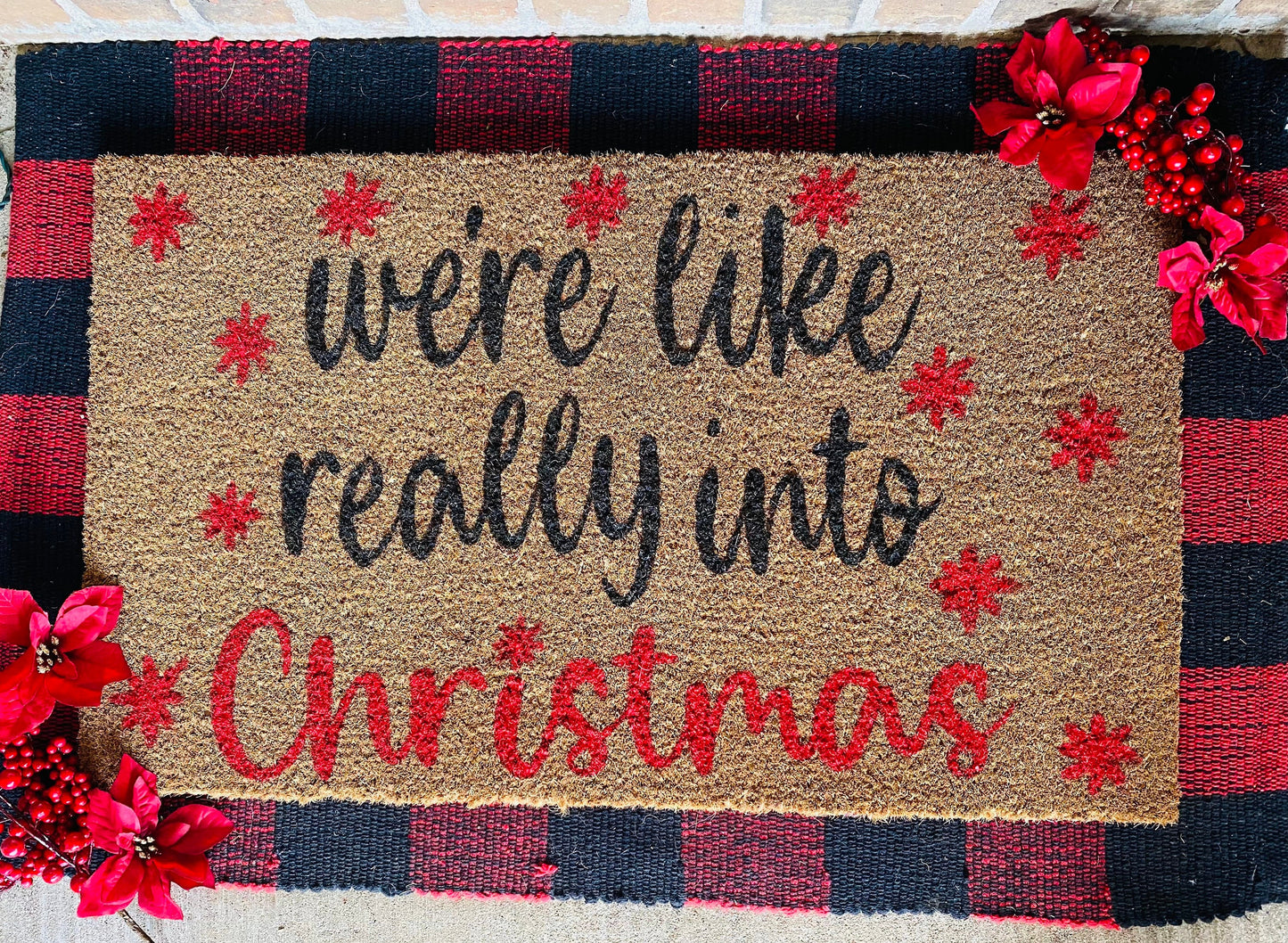 Nos gusta mucho la navidad tapete de puerta