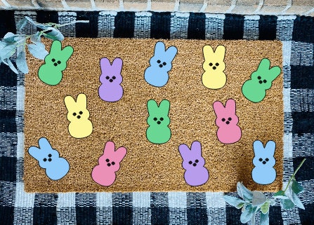 Welcome Easter Bunny Door Mat