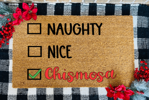 Naughty Nice Chismosa Coir Door Mat