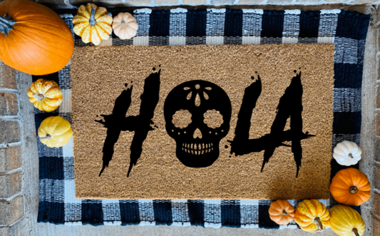 Hola Skull Door Mat