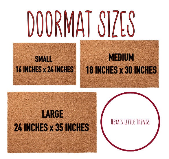 Doormat sizes S, M, L