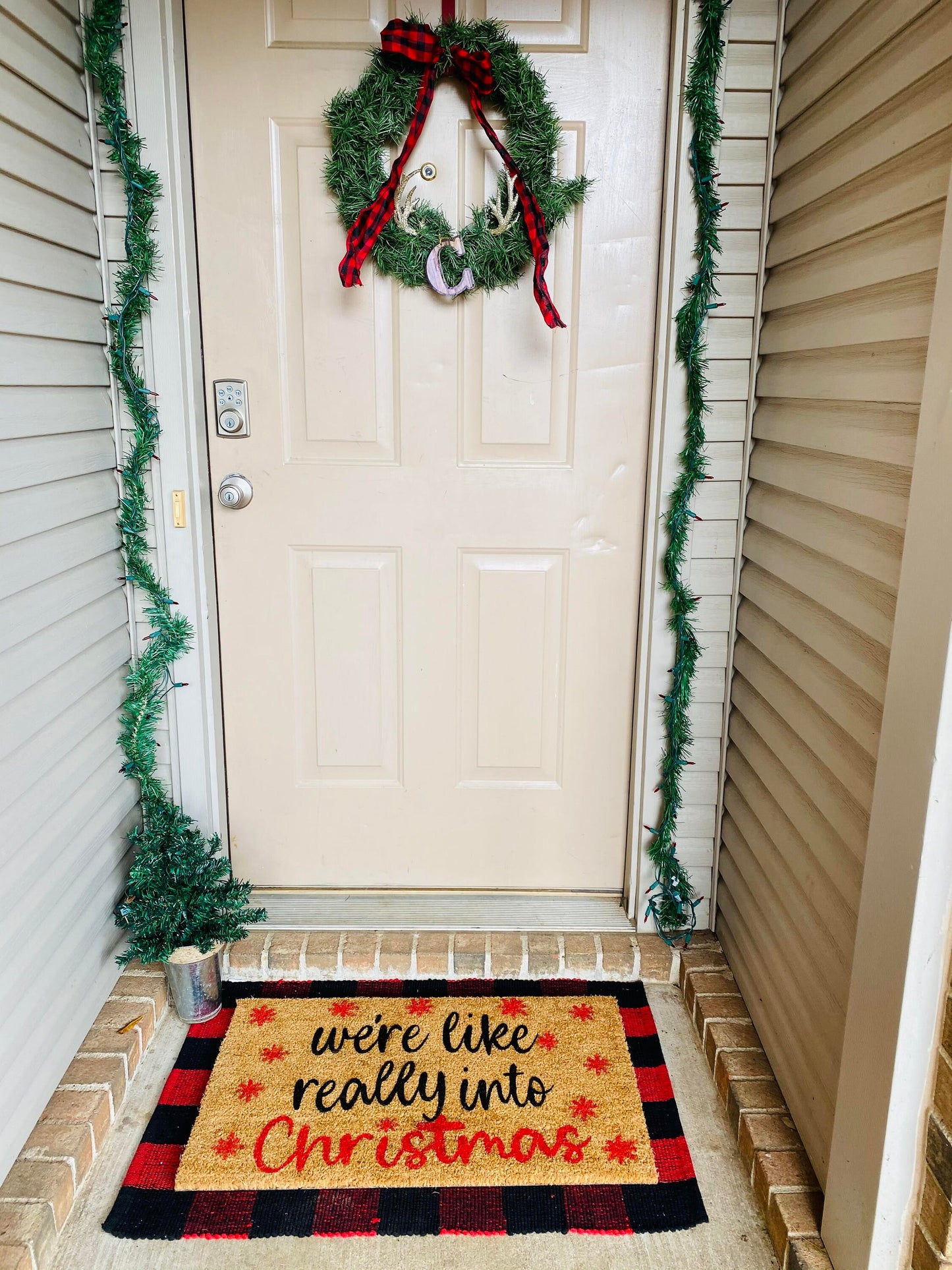 We're Like Really Into Christmas Door Mat