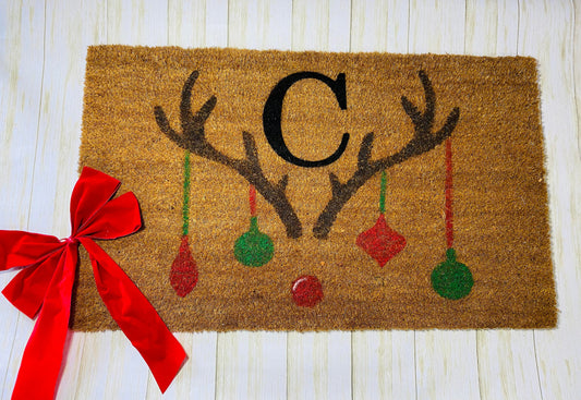 Custom Christmas Rudolph the Red Nosed Reindeer Door Mat