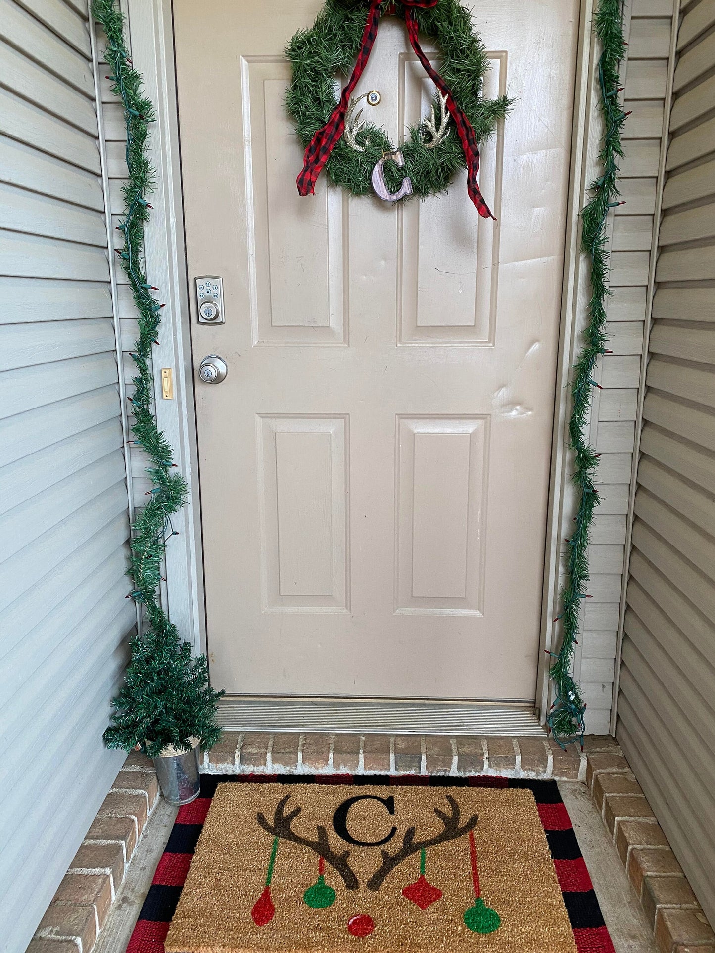 Custom Christmas Rudolph the Red Nosed Reindeer Door Mat