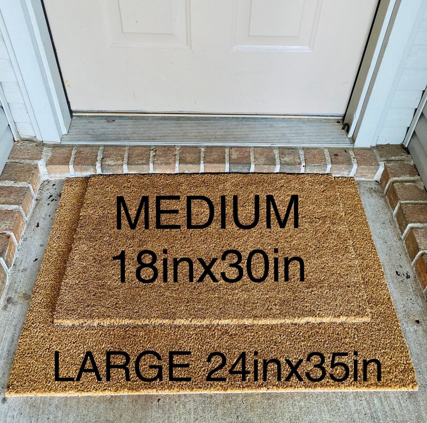 In This House We Love Family Dream Big Like Scary Movies Play Games Love Friday Door Mat in Black