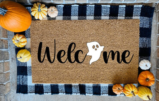 Welcome Ghost Door Mat