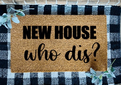 New House Who Dis Door Mat