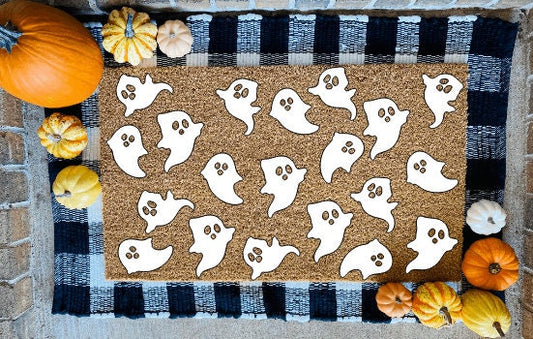 Halloween Ghosts Door Mat