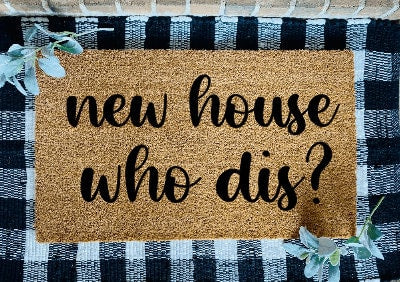 New House Who Dis Door Mat