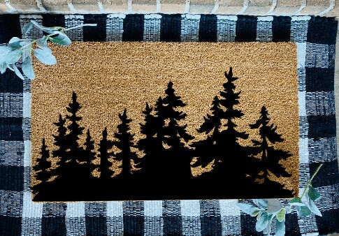 Forest Trees Coir Door Mat