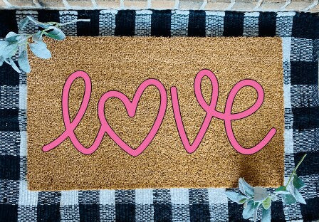 Love Heart Door Mat