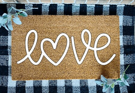 Love Heart Door Mat