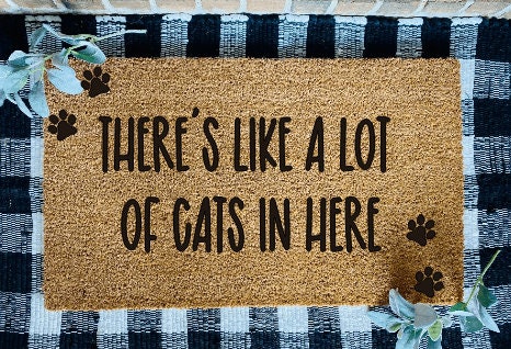 There's Like Alot of Animals in Here Paws Door Mat