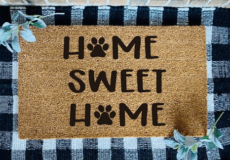 Home Sweet Home Dog Paws Door Mat