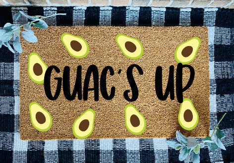 Guac's Up Avocado Door Mat