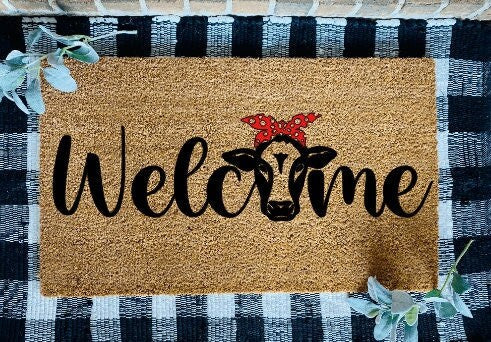 Cow Welcome Door Mat