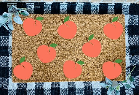 Hello Peaches Door Mat