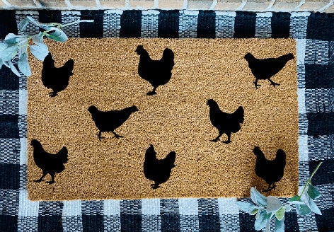 Chickens Welcome Door Mat