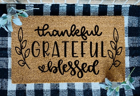 Thankful door mat