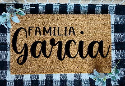 Personalized Last Name Familia Door Mat