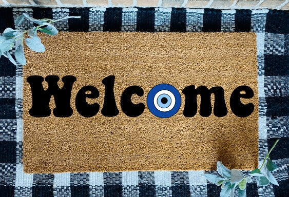 Welcome Evil Eye Door Mat