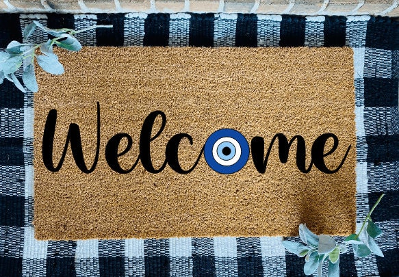 Welcome Evil Eye Door Mat